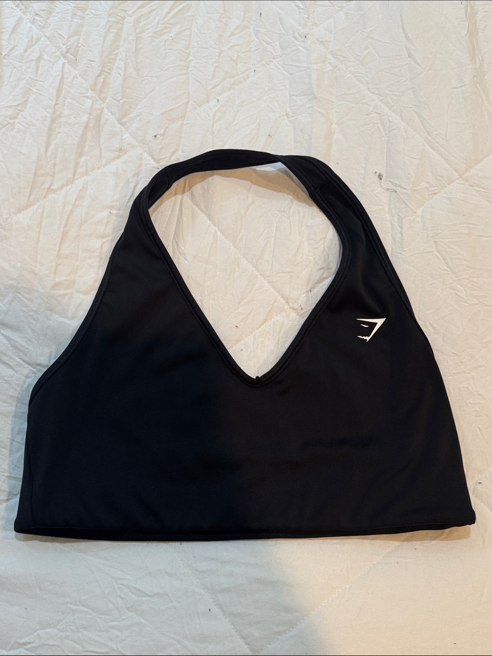 Reversible Gymshark Black V-Neck halter Sports Bra